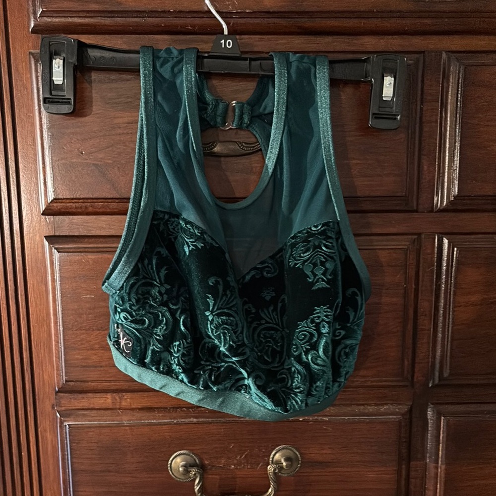 Kandi Kouture emerald green top